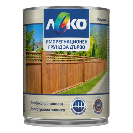 Грунд за дърво Orgahim алкиден импрегниращ  0.75 л, безцветен, Leko