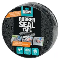 Битумна хидроизолационна лента Bison с алуминиево фолио  75 мм, 5 м, черна, Rubber Seal