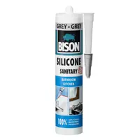 Санитарен силиконов уплътнител Bison  280 мл, сив, Silicone Sanitary