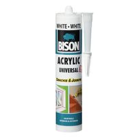 Лепило уплътнително Bison акрилно за пукнатини и фуги  300 мл, бяло, Acrylic Universal