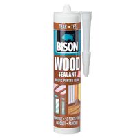Лепило уплътнително Bison акрилно за дървени фуги  300 мл, тик, Wood Sealant