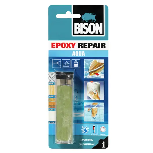 Двукомпонентен епоксиден кит Bison  56 г, Epoxy Repair Aqua