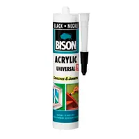 Лепило уплътнително Bison акрилно за пукнатини и фуги  300 мл, черно, Acrylic Universal