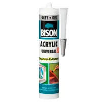 Лепило уплътнително Bison акрилно за пукнатини и фуги  300 мл, сиво, Acrylic Universal