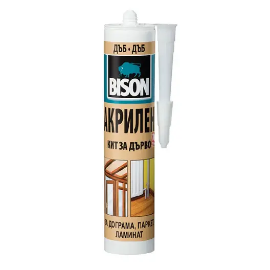Лепило уплътнително Bison акрилно за дървени фуги  300 мл, дъб, Wood Sealant