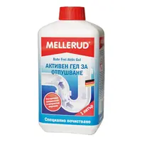 Препарат за почистване Mellerud и отпушване на канали активен гел 1 л