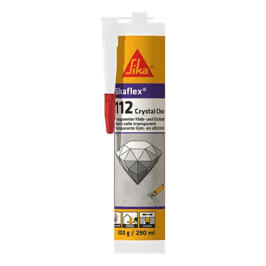Лепило универсално Sika полимерно  290 мл, прозрачно, Sikaflex-112 Crystal Clear