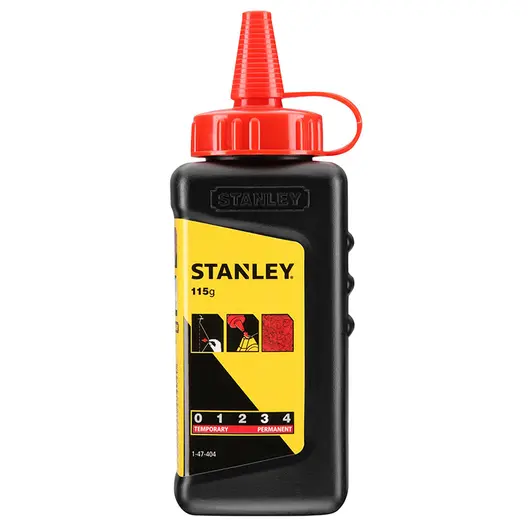 Боя за зидарска чертилка Stanley тебеширен прах червена  115 г, 1-47-404