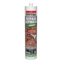 Лепило уплътнително Soudal акрилно за пукнатини и фуги  300 мл, сив, Repair Express Cement