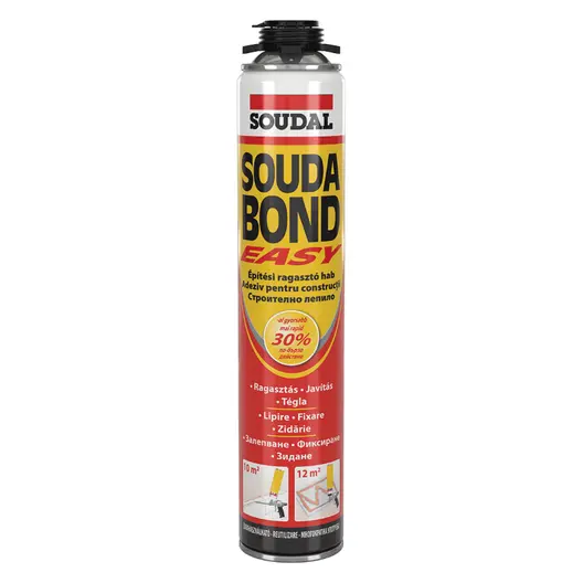 Полиуретанова пяна Soudal пистолетна за изолационни материали  750 мл, Soudabond Easy