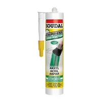 Лепило уплътнително Soudal акрилно за пукнатини и фуги  280 мл, бяло, Express