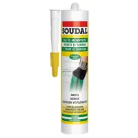 Лепило уплътнително Soudal акрилно за пукнатини и фуги  300 мл, кафяво