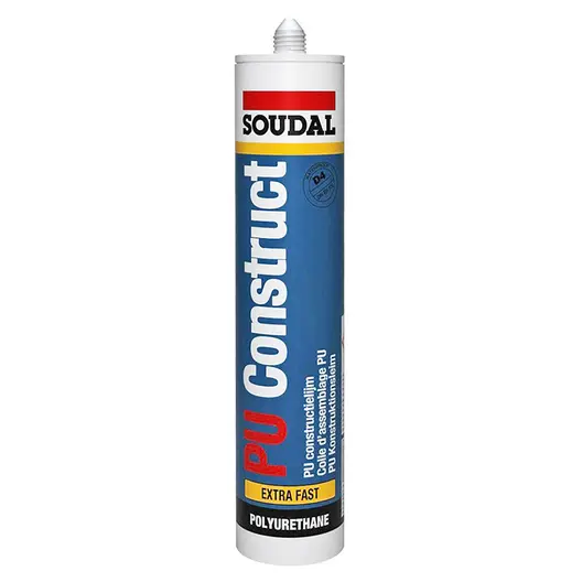 Лепило универсално Soudal полиуретаново монтажно 310 мл, PU Construct