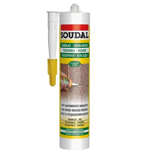 Лепило уплътнително Soudal акрилно за пукнатини и фуги  300 мл, бяло, Express