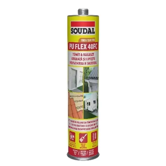Лепило уплътнително Soudal полиуретаново  300 мл, тик, PU Flex 40 FC