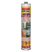 Лепило уплътнително Soudal полиуретаново  300 мл, черно, PU Flex 40 FC