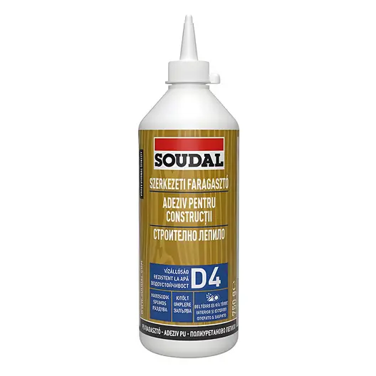 Лепило за дърво Soudal полиуретаново водоустойчиво  0.750 г, 66A