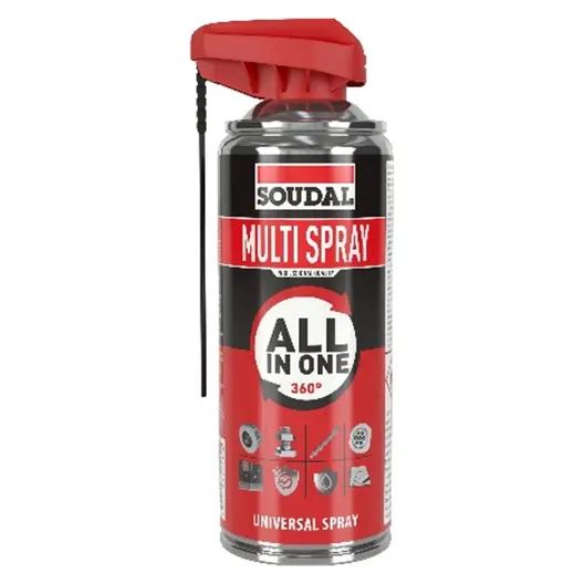 Спрей смазка Soudal универсална  400 мл, 8 в 1, Genius Gun, Multi Spray Genius Gun