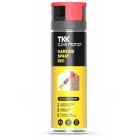 Спрей TKK маркировъчен флуоресцентен  0.5 л, червен, Clean Protect