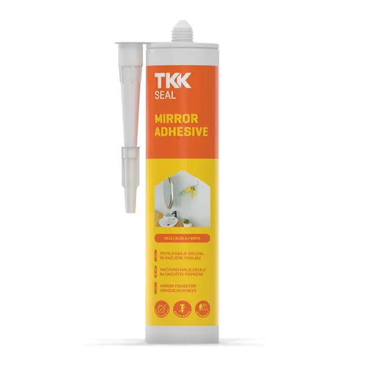 Силикон лепило TKK уплътнително неутрално  300 мл, бяло, Mirror Adhesive