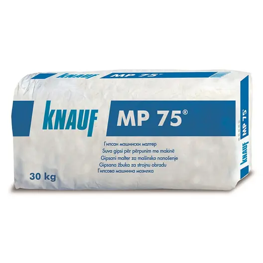 Мазилка Knauf гипсова машинна 30 кг, бяла, MP 75