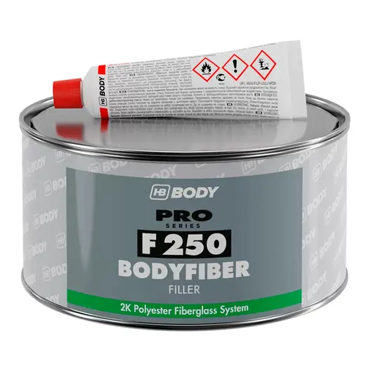 Кит Body стъклопластов за автомобили 1.5 кг, зелен, F250 Bodyfiber