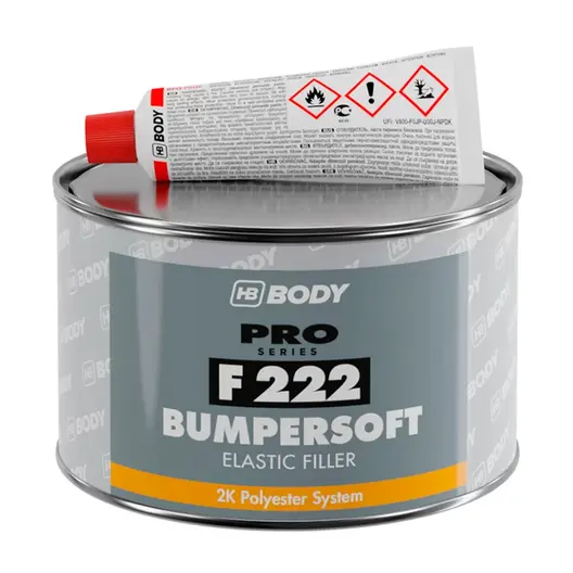 Кит Body полиестерен за автомобили за пластмаса 0.25 кг, черен, F222 Bumpersoft