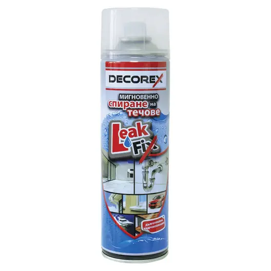 Спрей уплътняващ Decorex за спиране на течове  0.396 кг, безцветен, Leak Fix