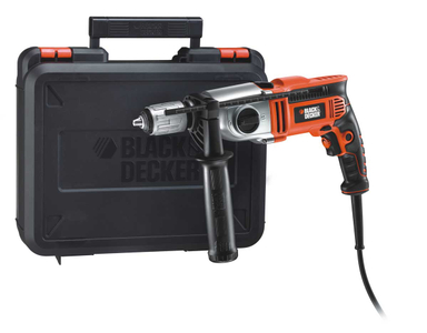 Бормашина Black & Decker ударна с плавно регулиране 910 W, 62 Nm, 1.5-13 мм, KR911K