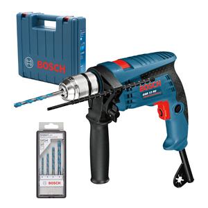 Бормашина Bosch ударна с плавно регулиране 600 W, 10.8 Nm, 1.5-13 мм, GSB 13 RE