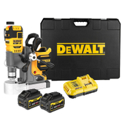 Магнитна бормашина DeWALT аумулаторна  с 2 батерии и зарядно, 54/18 V, 3/9 Ah, 130-420/250-810 об./мин, 13-19 мм, 9.9 kN, DCD1623X2G - product - 008 DWT 329