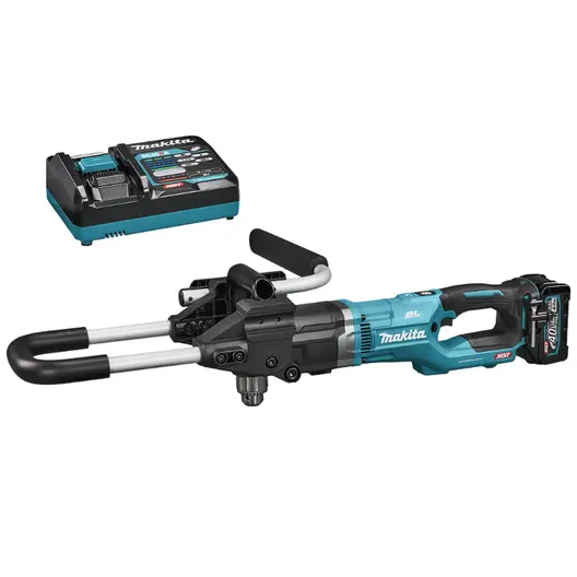 Акумулаторен шнеков свредел Makita за земя  с 1 батерия и зарядно, 40 V, 4 Ah, DG001GM105