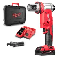Акумулаторна преса за щанцоване Milwaukee  с 1 батерия и зарядно, 18 V, 2 Ah, 60 kN, M18 HKP-201C