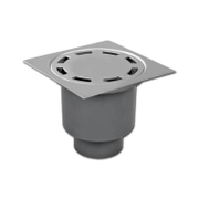 Сифон подов Agriya с долно оттичане пластмасов с клапа 100х100 мм, ф 50 мм, квадрат, 852 - product - 010 AGI1016