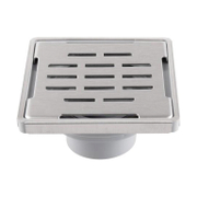 Сифон подов Agriya с долно оттичане пластмасов с клапа 100х100 мм, ф 50 мм, квадрат, 2002 - product - 010 AGI1237