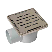 Сифон подов Agriya със странично оттичане пластмасов с клапа 100х100 мм, ф 50 мм, квадрат, 1020 - product - 010 AGI1242