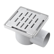 Сифон подов Agriya със странично оттичане пластмасов с клапа 100х100 мм, ф 50 мм, квадрат, 1020 - product - 010 AGI1242