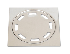 Решетка за подов сифон Agriya метална хромирана  100х100 мм, квадрат, 793 - product - 010 AKA 512