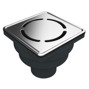 Сифон подов Akvo с долно оттичане пластмасов с воден затвор и клапа 100х100 мм, ф 50 мм, квадрат, 3000-50-2A - product - 010 AKV1040