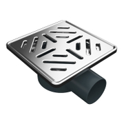 Сифон подов Akvo със странично оттичане пластмасов с воден затвор и клапа 150x150 мм, ф 50 мм - product - 010 AKV1043