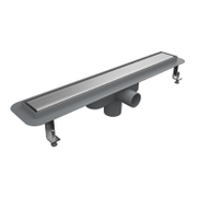 Сифон подов линеен Akvo с комбинирано оттичане от полипропилен с решетка INOX 60x600 мм, ф 40/50 мм, правоъгълник, PLD-60 - product - 010 AKV1055