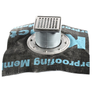 Сифон подов Akvo със странично оттичане пластмасов с клапа 100х100 мм, ф 50 мм, квадрат - product - 010 AKV1051