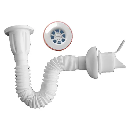 Сифон за мивка Muff Matik PVC с клапа  ф 50x65 мм, 760 мм