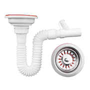 Сифон за мивка Muff Matik PVC разглобяем с извод за пералня  ф 32x110 мм, 760 мм, CK03 - product - 010 AKV1152