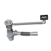 Сифон за мивка Muff Matik PVC с преливник и извод за пералня  ф 32х70 мм - product - 010 AKV1305