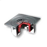 Сифон подов Antic Kosta с долно оттичане пластмасов с воден затвор 150x150 мм, ф 50 мм, квадрат, S.1 - product - 010 ANC 984