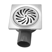 Сифон подов Antic Kosta със странично оттичане пластмасов с воден затвор 120х120 мм, ф 50 мм, квадрат, 10294 - product - 010 ANC 981