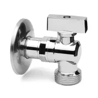Кран Metalica сферичен метален ъглов 1/2" х 3/8", резба М <> резба М