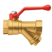 Кран APM сферичен метален с филтър 1/2, резба Ж <> резба Ж - product - 010 BRL 173