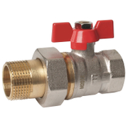 Кран Ferro сферичен метален с холендър 1, резба М <> резба Ж, KSS - product - 010 DPL 155